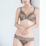 華やか配色デザインすっきりラインの谷間メイクブラ 「ボタニカルプリントサテン ペ… | fran de lingerie | 詳細画像13 
