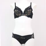 華やか配色デザインすっきりラインの谷間メイクブラ 「ボタニカルプリントサテン ペ… | fran de lingerie | 詳細画像20 