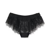 ブラック | 軽やかに揺れるチュールフラワー贅沢な可愛さ! 「ノーブルティアラブラ002 | fran de lingerie