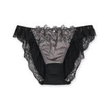 ブラック | 軽やかに揺れるチュールフラワーデイリー使いに 「ノーブルティアラブラ002 | fran de lingerie