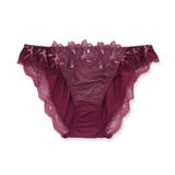 ワイン | 軽やかに揺れるチュールフラワーデイリー使いに 「ノーブルティアラブラ002 | fran de lingerie