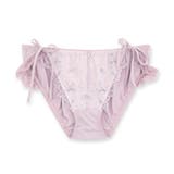 ラベンダー | 軽やかに揺れるチュールフラワー可愛くて楽ちんな紐ショーツ | fran de lingerie