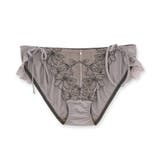 モカ | 軽やかに揺れるチュールフラワー可愛くて楽ちんな紐ショーツ | fran de lingerie