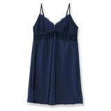 ネイビー | Elegance Satin エレガンスサテン コーディネートスリップ | fran de lingerie