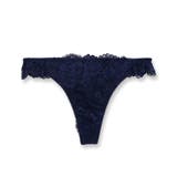 ネイビー | 響かせたくない時の嬉しい味方シンプルな総レースだから単品使いもOK！ | fran de lingerie