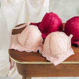 ピンク | しっかり盛れるノンワイヤー 繊細な総レース 「スタイルアップワイヤレス」 | fran de lingerie