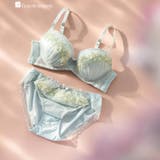 ミント | 可憐なフラワーレースのフェミニンランジェリーナチュラルバスト 「フラワークラウン | fran de lingerie