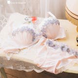 ピンクベージュ | 可憐なフラワーレースのフェミニンランジェリーナチュラルバスト 「フラワークラウン | fran de lingerie