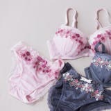 ローズピンク | 可憐なフラワーレースのフェミニンランジェリーナチュラルバスト 「フラワークラウン | fran de lingerie