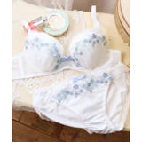ホワイト | 可憐なフラワーレースのフェミニンランジェリーナチュラルバスト 「フラワークラウン | fran de lingerie