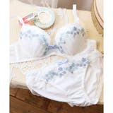 ホワイト2 | 可憐なフラワーレースのフェミニンランジェリーナチュラルバスト 「フラワークラウン | fran de lingerie