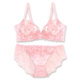 ピーチ | 華あり刺繍のノンワイヤー しっかり盛れるノンワイヤー 「スタイルアップワイヤレス | fran de lingerie