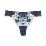 ダークブルー | 華あり刺繍ノンワイヤーブラ＆ショーツセットとお揃い 「スタイルアップワイヤレス … | fran de lingerie