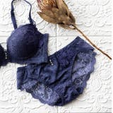 ネイビー | レースラバーにおススメ！エレガント+実用性○ 「スタイルアップワイヤレスリュクス… | fran de lingerie