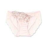 ピンクベージュ | 華あり刺繍デザイン穿きやすいノーマルショーツ 「スタイルアップワイヤレスフローラ | fran de lingerie