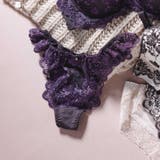 ダークグレー | ロマンチックな華ありランジェリー響きにくいのがうれしいTバックショーツ | fran de lingerie