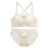 人気のレーシークイーンカップを使用した盛れるベアトップドラマチックな編み上げデザ… | fran de lingerie | 詳細画像4