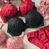 ブラック | キュートなハート刺繍しっかり盛って、安定感◎ 「レーシーメイクブラ002 | fran de lingerie