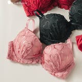 ピンク | キュートなハート刺繍しっかり盛って、安定感◎ 「レーシーメイクブラ002 | fran de lingerie