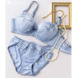 ブルー1 | 刺繍レースのベーシックデザイン自分らしいバストに 「フランスタンダード004 | fran de lingerie