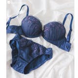 ネイビー1 | 刺繍レースのベーシックデザイン自分らしいバストに 「フランスタンダード004 | fran de lingerie