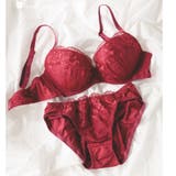 レッド1 | 刺繍レースのベーシックデザイン自分らしいバストに 「フランスタンダード004 | fran de lingerie