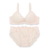 編み上げ×レースのキュートデザインすっきりラインの谷間メイクブラ | fran de lingerie | 詳細画像4