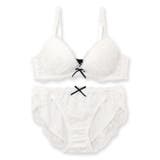 編み上げ×レースのキュートデザインすっきりラインの谷間メイクブラ 「フランスタン… | fran de lingerie | 詳細画像4 