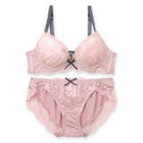 編み上げ×レースのキュートデザインすっきりラインの谷間メイクブラ 「フランスタン… | fran de lingerie | 詳細画像6 