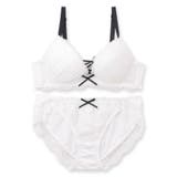 編み上げ×レースのキュートデザインすっきりラインの谷間メイクブラ 「フランスタン… | fran de lingerie | 詳細画像8 