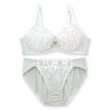 グリーン | きらめくフェミニンなフラワー刺繍レース自分らしいバストに 「フランスタンダード0… | fran de lingerie