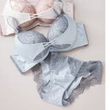 ライトグレー | 人気の「ふわ盛」パターン編み上げ風のセクシーランジェリー 「ふわ盛ブラ006 | fran de lingerie