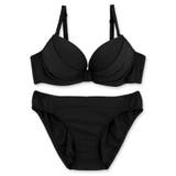 ジェットブラック | 人気の「ふわ盛」パターンデイリー使いやすいシンプルさ 「ふわ盛スムース ペアブラ… | fran de lingerie