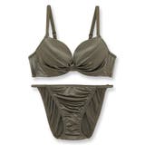 カーキ | 人気の「ふわ盛」パターンデイリー使いやすいシンプルさ 「ふわ盛スムース ペアブラ… | fran de lingerie