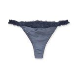 ネイビー | 更にセクシーに洋服に響かない! 「すき間レスサテン タンガ」 Tバック タンガ | fran de lingerie