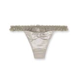 グレージュ | 更にセクシーに洋服に響かない! 「すき間レスサテン タンガ」 Tバック タンガ | fran de lingerie