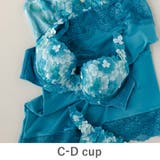 ターコイズブルー | バストメイクの真骨頂 可憐な花びら刺繍 「グレースイストフラワーペタル | fran de lingerie