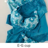 ターコイズブルー | バストメイクの真骨頂可憐な花びら刺繍 「グレースイストフラワーペタル ブラジャー」 | fran de lingerie