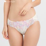 クリーム | 可憐な花びら刺繍しっかりフィット 「グレースイストフラワーペタル ショーツ」 | fran de lingerie