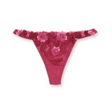 可憐な花びら刺繍フェミニンヒップに 「グレースイストフラワーペタル タンガ」 | fran de lingerie | 詳細画像3