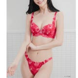 可憐な花びら刺繍フェミニンヒップに 「グレースイストフラワーペタル タンガ」 | fran de lingerie | 詳細画像6