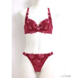 可憐な花びら刺繍フェミニンヒップに 「グレースイストフラワーペタル タンガ」 | fran de lingerie | 詳細画像9