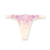 クリーム | 可憐な花びら刺繍フェミニンヒップに 「グレースイストフラワーペタル タンガ」 | fran de lingerie