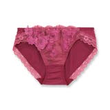 ワイン | ゴージャス薔薇刺繍しっかりフィット 「グレースイストグランデ ショーツ」 | fran de lingerie