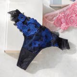 ブラック | ゴージャス薔薇刺繍フェミニンヒップに 「グレースイストグランデ タンガ」 | fran de lingerie
