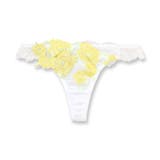 ホワイト | ゴージャス薔薇刺繍フェミニンヒップに 「グレースイストグランデ タンガ」 | fran de lingerie