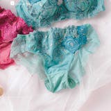 グリーン | ゴージャス薔薇刺繍美しさも、機能も 「グレースイストグランデ バックレース」 | fran de lingerie