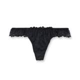 ジェットブラック | LacyQueen レーシークィーン コーディネートTバック(タンガ) | fran de lingerie