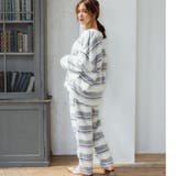 ライトグレー | memory fleece メモリーフリースかぶり上下セット | fran de lingerie