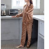 モカ | memory fleece メモリーフリースかぶり上下セット | fran de lingerie